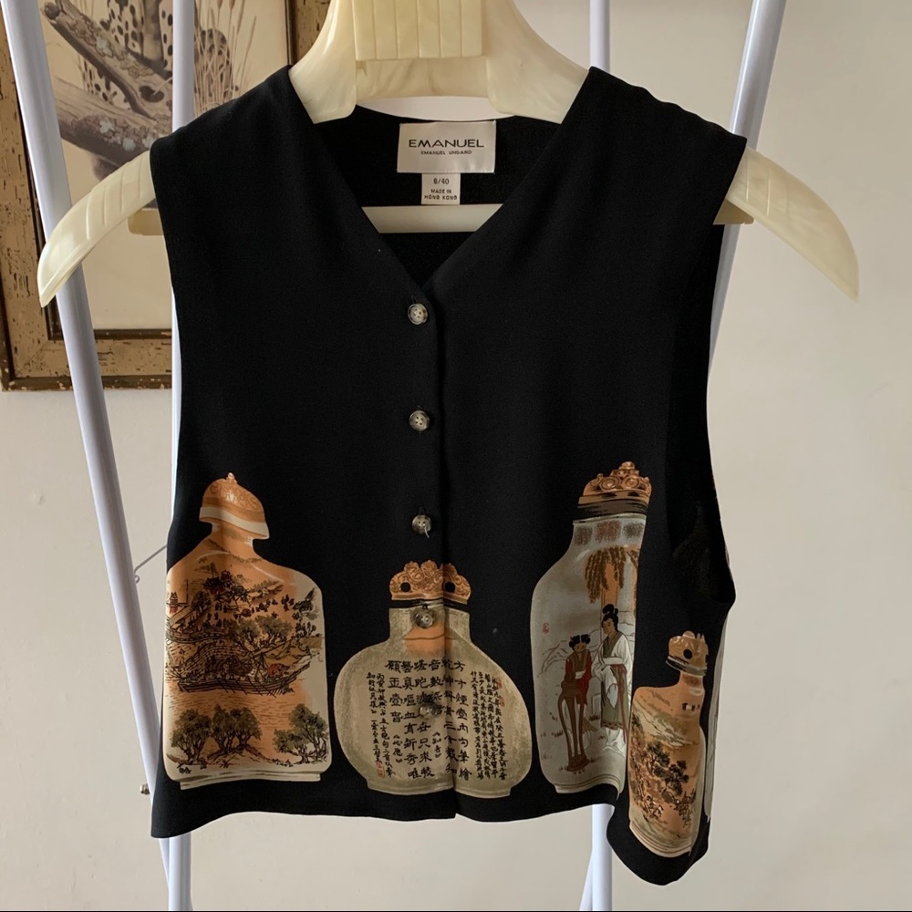 Emanuel Ungaro Silk Button Up Vest